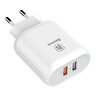 Baseus Bojure BS-EUQC01 CCALL-AG02 QC3.0 23W Quick Charge 3.0 szybka ładowarka sieciowa z 2 gniazdami USB Baseus Bojure BS-EUQC01 CCALL-AG02 QC3.0 23W Quick Charge 3.0 szybka ładowarka sieciowa z 2 gniazdami USB