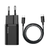 Baseus Super Si Quick Charger 1C 25W TZCCSUP-L01 szybka ładowarka sieciowa z gniazdem USB-C + kabel USB-C 1m