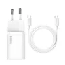 Baseus Super Si Quick Charger 1C 25W TZCCSUP-L02 szybka ładowarka sieciowa z gniazdem USB-C + kabel USB-C 1m
