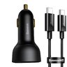 Baseus TZCCZX-01 100W szybka ładowarka samochodowa z gniazdem USB QC3.0 oraz USB-C PD 3.0 PPS