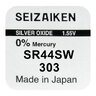 bateria srebrowa mini Seizaiken / SEIKO 303 / SR44SW / SR44