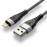 Kabel przewód pleciony USB - Lightning / iPhone everActive CBB-1IG 100cm z obsługą szybkiego ładowania do 2,4A szary