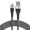 Kabel przewód pleciony USB - Lightning / iPhone everActive CBB-1IG 100cm z obsługą szybkiego ładowania do 2,4A szary