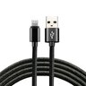 Kabel przewód pleciony USB - Lightning / iPhone everActive CBB-2IB 200cm z obsługą szybkiego ładowania do 2,4A czarny