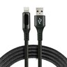 Kabel przewód pleciony USB - Lightning LCD everActive CBB-1IBL 100cm z obsługą szybkiego ładowania do 2,4A czarny