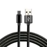 Kabel przewód pleciony USB - USB-C / Typ-C everActive CBB-0.3CB 30cm z obsługą szybkiego ładowania do 3A czarny