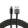 Kabel przewód pleciony USB - USB-C / Typ-C everActive CBB-1CB 100cm z obsługą szybkiego ładowania do 3A czarny