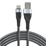 Kabel przewód pleciony USB - USB-C / Typ-C everActive CBB-1CG 100cm z obsługą szybkiego ładowania do 3A szary