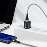 Kabel przewód pleciony USB - USB-C / Typ-C everActive CBB-1CG 100cm z obsługą szybkiego ładowania do 3A szary