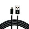 Kabel przewód silikonowy USB - Lightning iPhone everActive CBS-1.5IB 150cm z obsługą szybkiego ładowania do 2,4A czarny