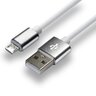 Kabel przewód silikonowy USB - micro USB everActive CBS-1.5MW 150cm z obsługą szybkiego ładowania do 2,4A biały