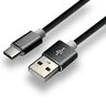 Kabel przewód silikonowy USB - USB-C / Typ-C everActive CBS-1CB 100cm z obsługą szybkiego ładowania do 3A czarny