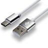 Kabel przewód silikonowy USB - USB-C / Typ-C everActive CBS-1CW 100cm z obsługą szybkiego ładowania do 3A biały