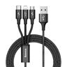 Kabel przewód USB 3w1 - USB-C, Lightning, micro USB 120cm Baseus CAMLT-SU01 do 3A