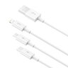 Kabel przewód USB 3w1 - USB-C, Lightning, micro USB 150cm Baseus CAMLTYS-02 do 3,5A