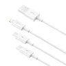 Kabel przewód USB 3w1 - USB-C, Lightning, micro USB 150cm Baseus CAMLTYS-02 do 3,5A