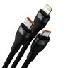 Kabel przewód USB 3w1 - USB-C, micro USB, Lightning 120cm Baseus CASS030001