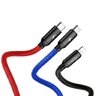 Kabel przewód USB 3w1 - USB-C, Lightning, micro USB 120cm Baseus CAMLT-BSY01 do 3.5A