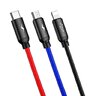 Kabel przewód USB 3w1 - USB-C, Lightning, micro USB 120cm Baseus CAMLT-BSY01 do 3.5A