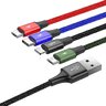 Kabel przewód USB 4w1 - USB-C, Lightning, 2x micro USB 120cm Baseus Rapid CA1T4-C01 do 3.5A