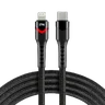 Kabel przewód USB-C - Apple Lightning RGB LED 100cm everActive CBB-1CIR do szybkiego ładowania Power Delivery 27W