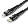 Kabel przewód USB-C - Apple Lightning RGB LED 100cm everActive CBB-1CIR do szybkiego ładowania Power Delivery 27W
