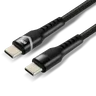 Kabel przewód USB-C PD RGB LED 100cm everActive CBB-1PDR Power Delivery 2.0 z obsługą szybkiego ładowania 3A/20V 60W