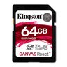 Karta pamięci Kingston Canvas React SDXC 64GB class 10 UHS-I U3 V30 A1 - 80/100MB/s