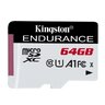 Karta pamięci Kingston High Endurance microSD (microSDXC) 64GB 95MB/s dedykowana do monitoringu Karta pamięci Kingston High Endurance microSD (microSDXC) 64GB 95MB/s dedykowana do monitoringu