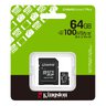 Karta pamięci microSD (microSDXC) Kingston 64GB Canvas Select Plus 100MB/s UHS-I U1 class 10 V10 A1 + adapter