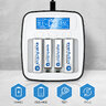 ZESTAW Ładowarka akumulatorków Ni-MH everActive NC-1000M + R03 AKU 4BL ENERGIZER POWER PLUS 700 HR03