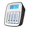 ZESTAW Ładowarka akumulatorków Ni-MH everActive NC-1000M + R03 AKU 4BL ENERGIZER POWER PLUS 700 HR03