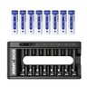Ładowarka do akumulatorów R03/AAA i R6/AA Li-ion 1,5V / NiMH Xtar BC8 + 8x Akumulator Xtar R6/AA 1,5V Li-ion 2000mAh