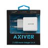 ładowarka sieciowa AXIVER z dwoma gniazdami USB 3400mA ATC34-2U