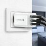 Ładowarka sieciowa everActive GaN SC-655Q z gniazdem USB oraz 2x USB-C PD PPS QC4+ 65W