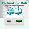 Ładowarka sieciowa everActive GaN SUPER SLIM SC-460Q z gniazdem USB QC3.0 oraz USB-C PD 45W Ładowarka sieciowa everActive GaN SUPER SLIM SC-460Q z gniazdem USB QC3.0 oraz USB-C PD 45W