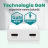 Ładowarka sieciowa everActive GaN SUPER SLIM SC-465Q z dwoma gniazdami USB-C PD 45W