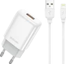 Ładowarka sieciowa JELLICO 2.4A 12W 1x USB + kabel Lightning/iPhone