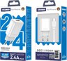 Ładowarka sieciowa JELLICO 2.4A 12W 1x USB + kabel USB-C