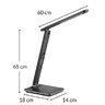 Lampka biurkowa LED 8,5W Platinet PDLU13BR z zegarem, alarmem, termometrem i ładowarką USB 5,5W