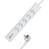 Listwa zasilająca MORRE M408 - 5 gniazd, 2xUSB-C 15W, 2xUSB-A 12W 1,5m