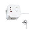 Przedłużacz siec CUBE 3G 2xUSB-C biała MORRE M404