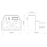 Rozgałęźnik 2 gniazda z uziem i wył + 2x USB DPM Rozgałęźnik 2 gniazda z uziem i wył + 2x USB DPM