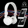 Składane słuchawki nauszne Bluetooth Voice Kraft VK-450 Hi-Fi białe/kremowe