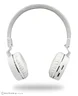 Składane słuchawki nauszne Bluetooth Voice Kraft VK-450 Hi-Fi białe/kremowe