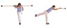Swing stick, drążek drgający do ćwiczeń fitness niebieski Best Sporting MO861381