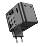 Uniwersalny adapter podróżny JELLICO S9 PD 2xUSB-C + 1xUSB 3.4A Max 2500W Czarny