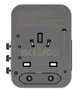 Uniwersalny adapter podróżny JELLICO S9 PD 2xUSB-C + 1xUSB 3.4A Max 2500W Czarny