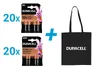 Zestaw Duracell - LR6/AA 4BL 20 blistrów / LR03/AAA 4BL 20 blistrów + torba
