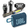 Zestaw latarek everActive FL-50R, FL-55R, WL-400, HL-160 + Głośnik Bluetooth JBL GO 3